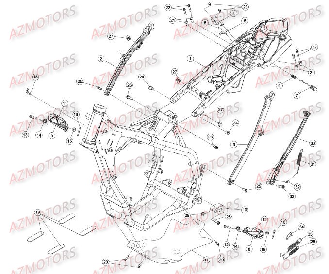 ACCESSOIRES DU CHASSIS BETA Pièces BETA RR 4T 400 - [2014]