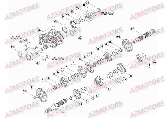 BOITE A VITESSES pour RR-4T-400-14