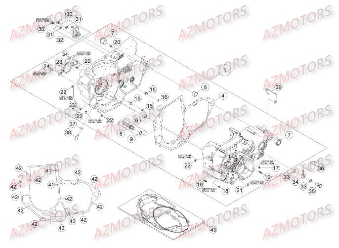 Carter BETA Pièces Beta RR 4T 400 Enduro - 2014