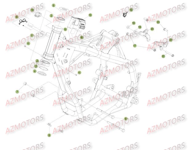 Chassis BETA Pièces Beta RR 4T 400 Enduro - 2014