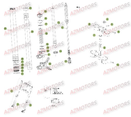 Fourche Du No Serie 101107 A 149999 BETA Pièces Beta RR 4T 400 Enduro - 2014