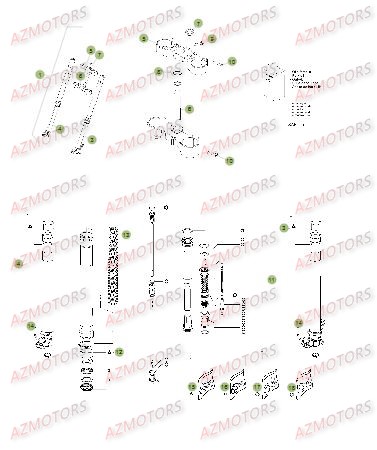 Fourche Du No Serie 150069 A 159999 BETA Pièces Beta RR 4T 400 Enduro - 2014