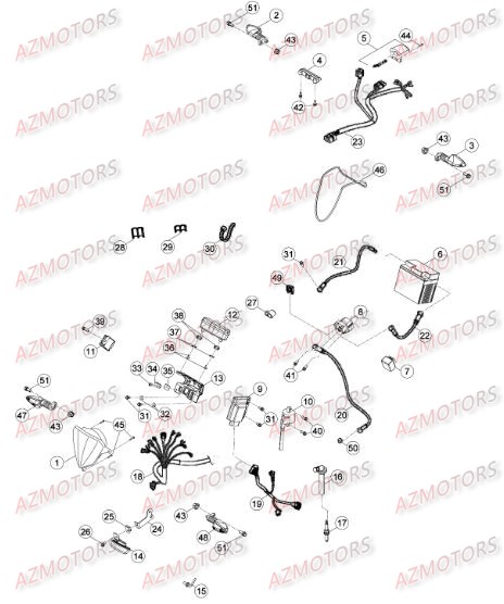 Installation Electrique BETA Pièces Beta RR 4T 400 Enduro - 2014