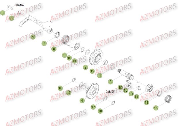 Kick Starter BETA Pièces Beta RR 4T 400 Enduro - 2014