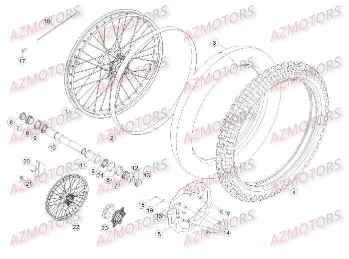 Roue Avant BETA Pièces Beta RR 4T 400 Enduro - 2014