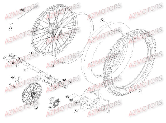 ROUE AVANT BETA RR 4T 400 14