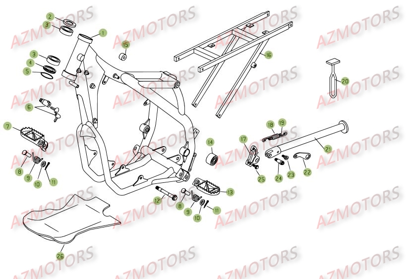 Accessoires Du Chassis BETA Pièces BETA RR 4T 450 - [2006-2005]