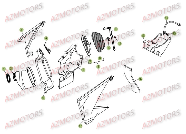FILTRE AIR BETA pour BOITIER DU FILTRE de RR-4T-450-06