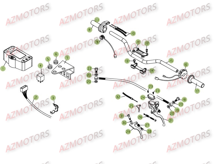 COMMANDES GUIDON BETA RR 4T 450 06