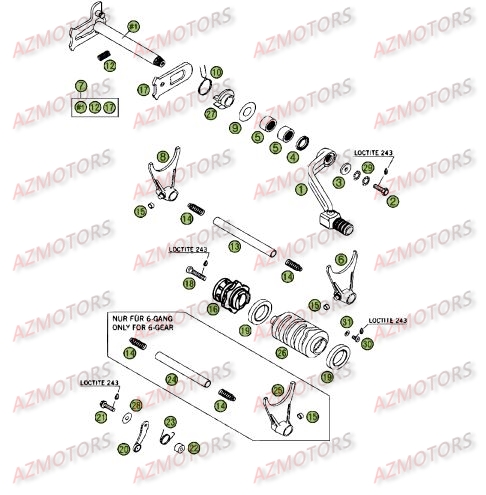 Commande Boite A Vitesses BETA Pièces BETA RR 4T 450 - [2006-2005]