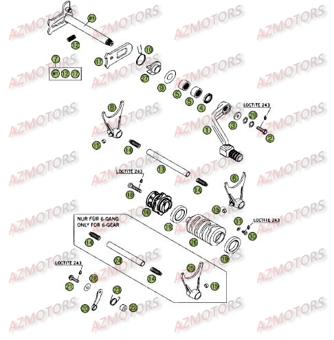 COMMANDE_BOITE_A_VITESSES BETA Pièces BETA RR 4T 450 - [2006]