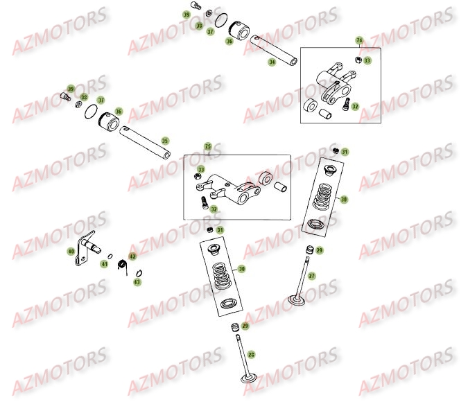 CYLINDRE CULASSE DISTRIBUTION 3 BETA RR 4T 450 06