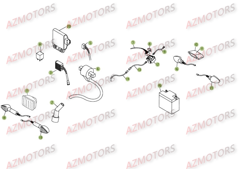 Installation Electrique BETA Pièces BETA RR 4T 450 - [2006-2005]