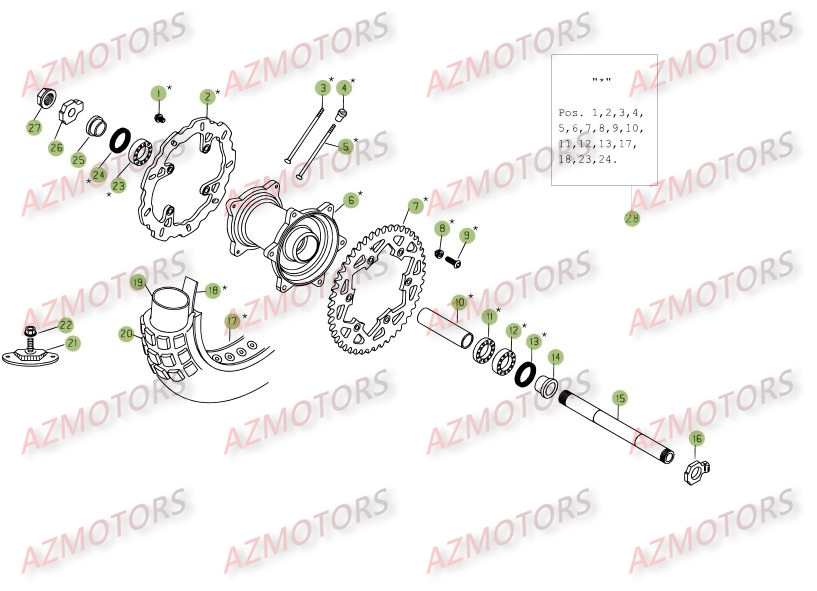 Roue Arriere BETA Pièces BETA RR 4T 450 - [2006-2005]