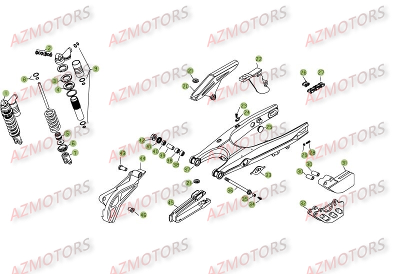 Suspension Arriere BETA Pièces BETA RR 4T 450 - [2006-2005]