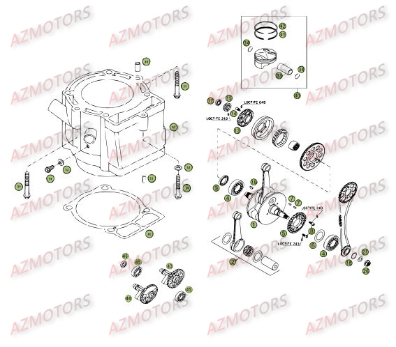 Vilebrequin Piston Contre Arbre BETA Pièces BETA RR 4T 450 - [2006-2005]