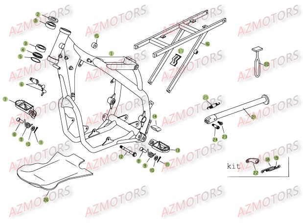 Accessoires Du Chassis BETA Pièces Beta RR 4T 450 Enduro - 2009