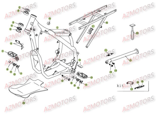 ACCESSOIRES DU CHASSIS BETA Pièces BETA RR 4T 450 - [2009]