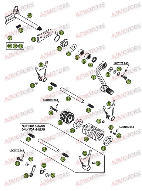 Commande Boite A Vitesses BETA Pièces Beta RR 4T 450 Enduro - 2009
