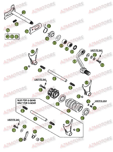 COMMANDE BOITE A VITESSES BETA Pièces BETA RR 4T 450 - [2009]