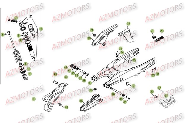 FOURCHE ARRIERE SUSPENSION AR BETA RR 4T 450 09