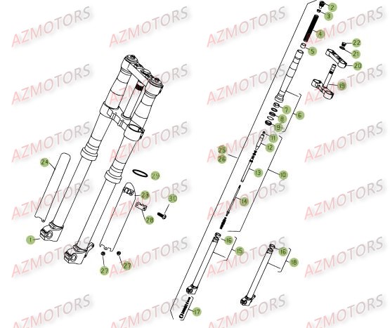 Fourche BETA Pièces Beta RR 4T 450 Enduro - 2009