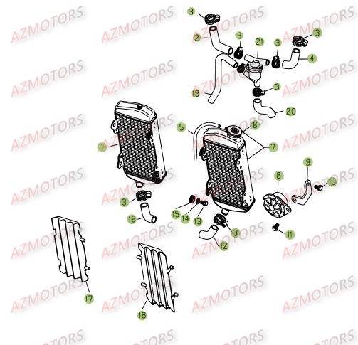 Installation De Refroidissement BETA Pièces Beta RR 4T 450 Enduro - 2009