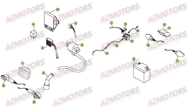 Installation Electrique BETA Pièces Beta RR 4T 450 Enduro - 2009
