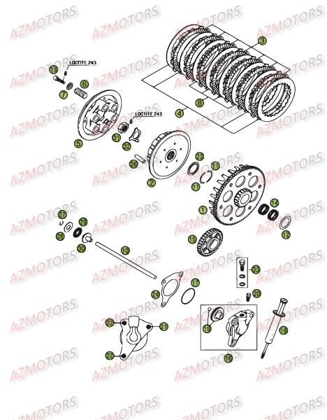 TRANSMISSION PRINCIPALE EMBRAYAGE BETA RR 4T 450 09