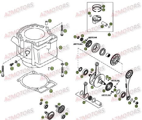 VILEBREQUIN-PISTON-CONTRE ARBRE BETA Pièces BETA RR 4T 450 - [2009]