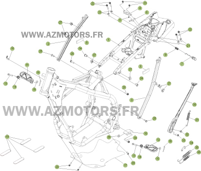 REPOSE-PIEDS BETA pour ACCESSOIRES DU CHASSIS de RR-4T-450-11
