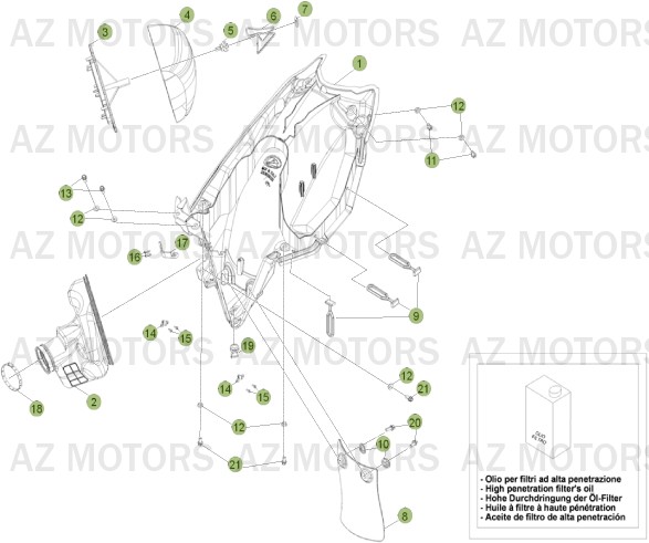 BOITIER DU FILTRE BETA RR 4T 450 11