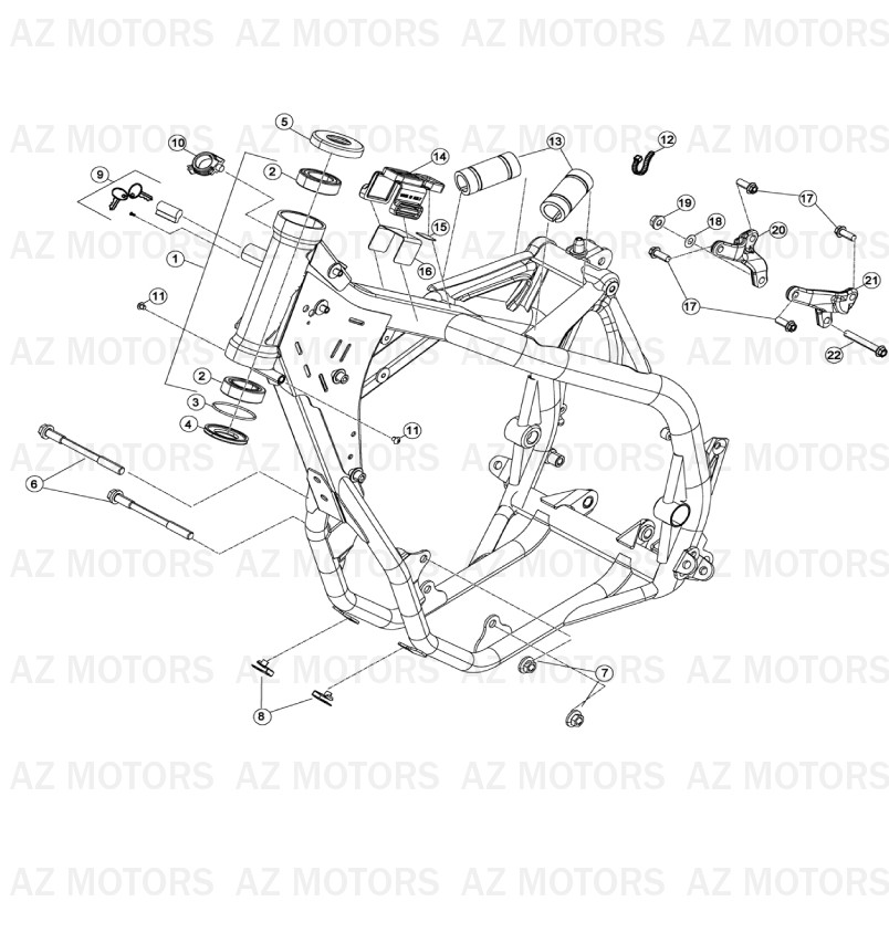 Chassis BETA Pièces Beta RR 4T 450 Enduro - 2011