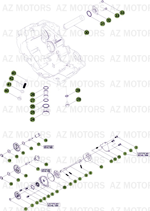 CIRCUIT DE LUBRIFICATION pour RR-4T-450-11