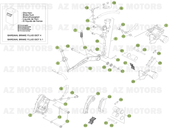 FREINS pour RR-4T-450-11