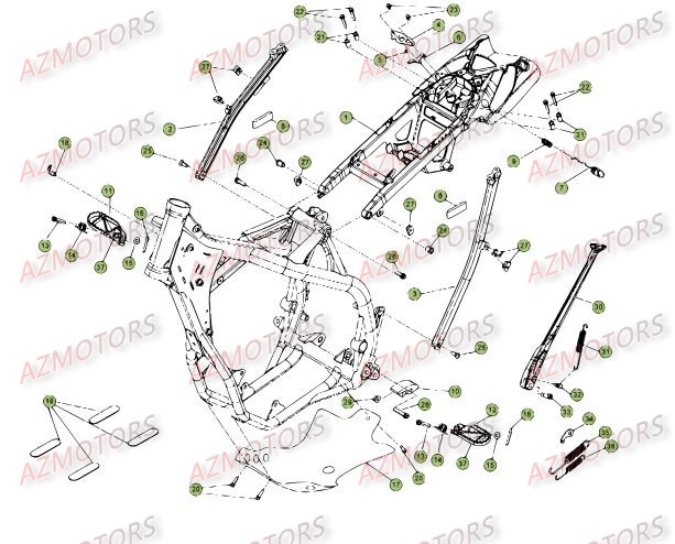 ACCESSOIRES DU CHASSIS BETA Pièces BETA RR 4T 450 - [2012]