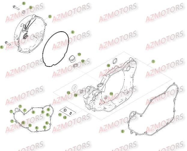 Carter 2 BETA Pièces Beta RR 4T 450 Enduro - 2012
