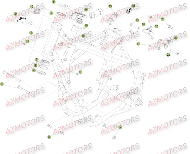 Chassis BETA Pièces Beta RR 4T 450 Enduro - 2012