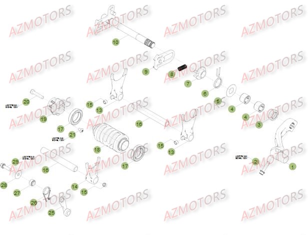 Commande Boite A Vitesses BETA Pièces Beta RR 4T 450 Enduro - 2012