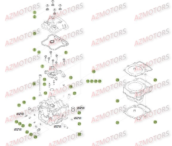 CYLINDRE   CULASSE   DISTRIBUTION BETA RR 4T 450 12