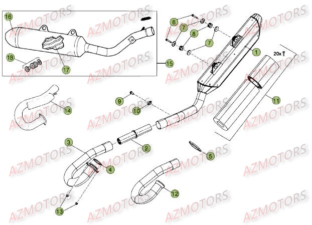 ECHAPPEMENT BETA RR 4T 450 12