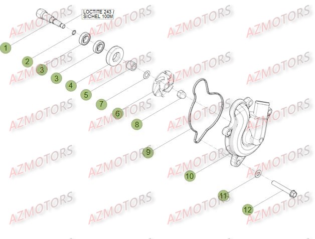 Installation De Refroidissement BETA Pièces Beta RR 4T 450 Enduro - 2012
