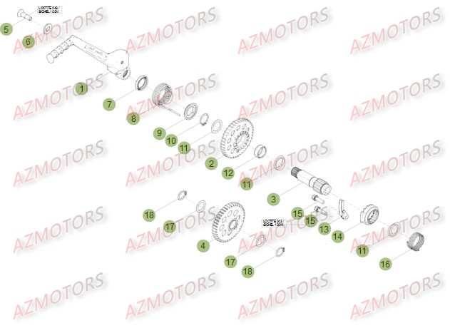 Kick Starter BETA Pièces Beta RR 4T 450 Enduro - 2012