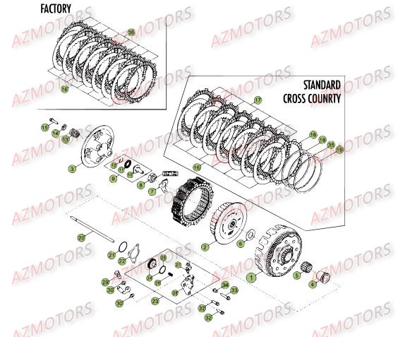 Transmission Principale   Embrayage BETA Pièces Beta RR 4T 450 Enduro - 2012