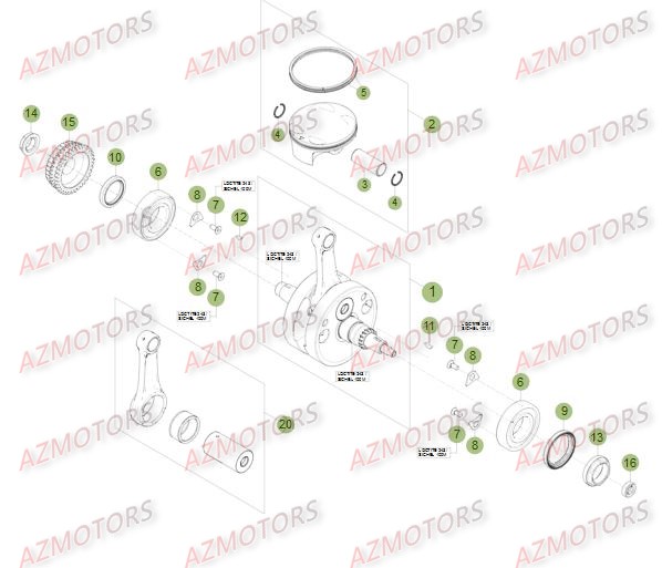 VILEBREQUIN - PISTON - CONTRE-ARBRE 2 BETA Pièces BETA RR 4T 450 - [2012]