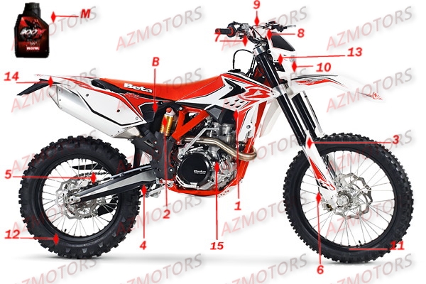 Consommables BETA Pièces Beta RR 4T 450 Enduro - 2013