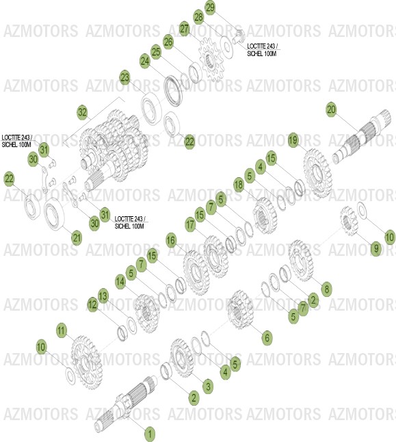 BOITE A VITESSES pour RR-4T-450-13