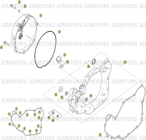 Carter 2 BETA Pièces Beta RR 4T 450 Enduro - 2013