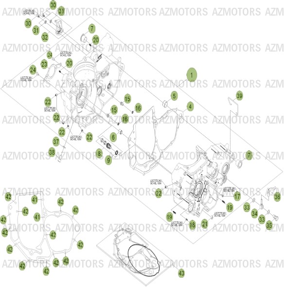 Carter BETA Pièces Beta RR 4T 450 Enduro - 2013