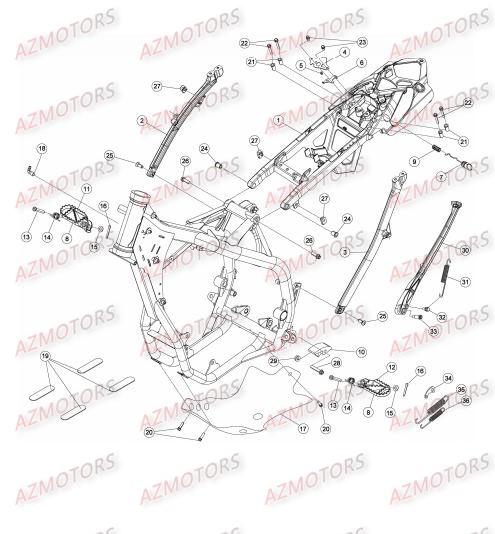REPOSE-PIEDS BETA pour ACCESSOIRES DU CHASSIS de RR-4T-450-14